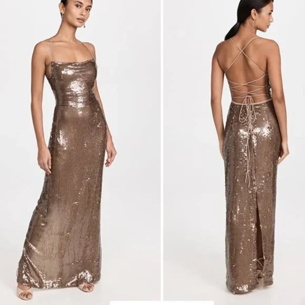 Sabina Musayev Mili Dress in Mocha